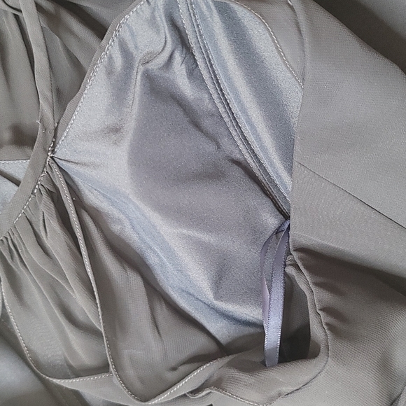 Symphony of Venus dark blue prom wedding chiffon gown sz 12 - Picture 12 of 15